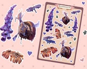 Fairy and Bumblebee Watercolor Art Stickers: Fantasy Garden Journal