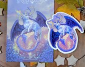 Die Cut Sticker. Wolpertinger. Mythological. Fantasy Creature. Fantasy Art. Journal or Laptop Sticker. Fantasy Art Rabbit. German Lore