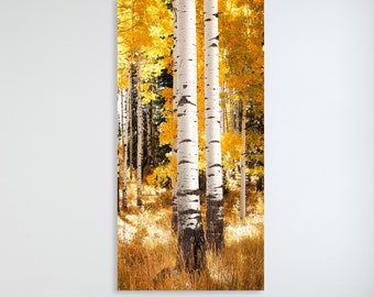 Aspen Tree Forest Metal Wall Art: Southwest Colorado Nature Photography
