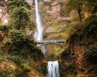 Multnomah Falls Print: Oregon Landscape Photography, Pacific Northwest Wall Art