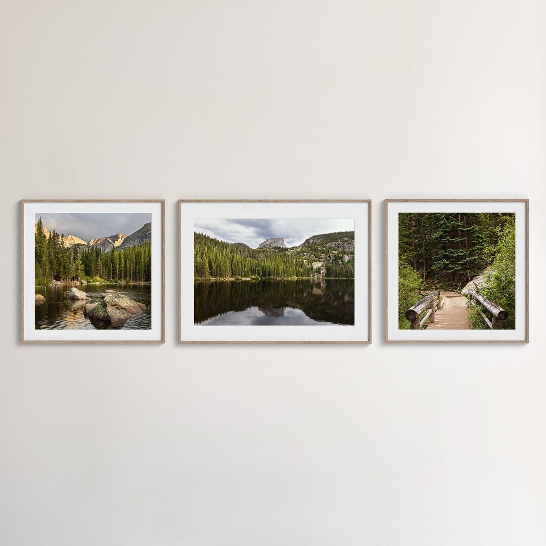 Rocky Mountain National Park Prints: Bear Lake Sunset Gallery Wall Art ...