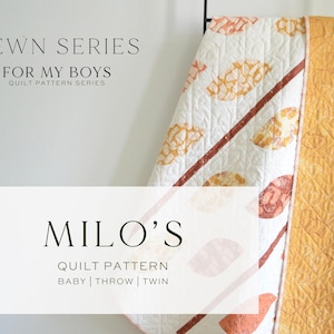 Milo&#39;s Quilt Pattern PDF Download | Modern Quilt Pattern | Fat Quarter Friendly | Beginner Quilt | Baby Quilt