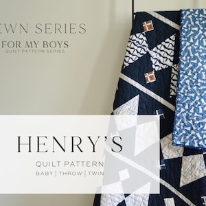 Henry&#39;s Quilt Pattern PDF Download | Modern Quilt Pattern | Beginner Quilt | Baby Quilt
