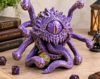 Torre de dados Eye Tyrant / Torre de dados Beholder / Lanzador de dados D&D / Torre de dados para juegos de rol de fantasía / Regalo para Dungeon Master / Juegos de mesa