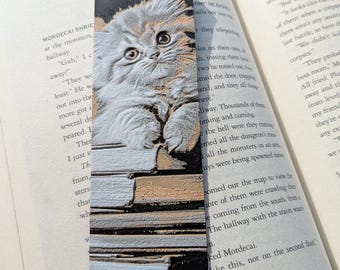 Cute Cat Bookmark, Gift for Book Lovers