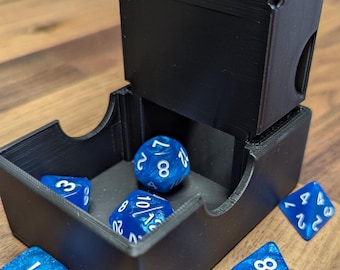 Torre de dados portátil impresa en 3D / Juegos de mesa de rol D&D de viaje