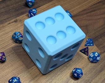 Dados D6 grandes de 3 pulgadas: dado gigante de 6 caras para jugadores de D&D, jugadores de rol y coleccionistas de dados.