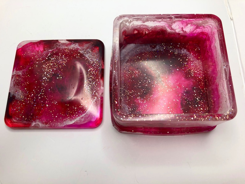Pink Galaxy Trinket Box