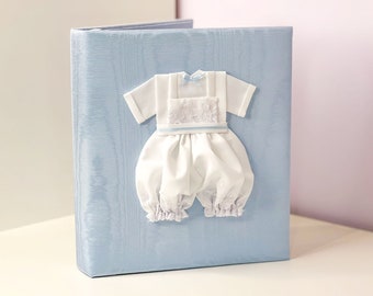 Baby Memory Book in Moire with Swiss Batiste Knickers