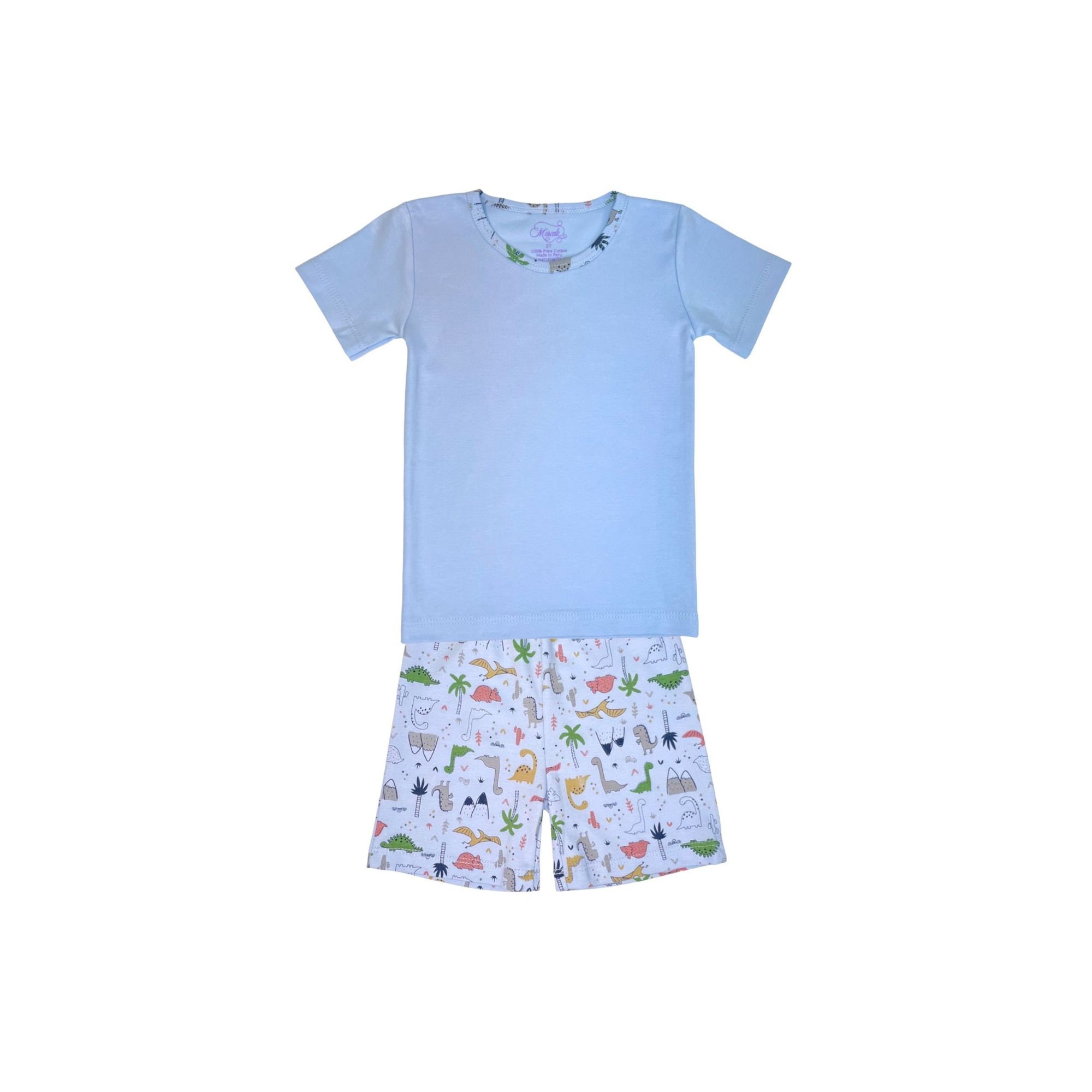 Dinosaur Cotton Long Sleeve Shirt & Pant Outfit for Kids