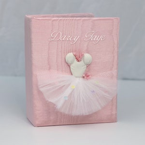 Ballerina Tutu Moiré Small Hardbound Photo Album // Baby Ballet Keepsake, Dance Recital Memory Album, Personalized Photo Book