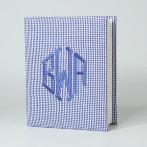 Seersucker Check Cotton Medium Hardbound Photo Album image 3