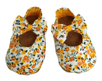 Baby Shoe -  Yellow Marigolds