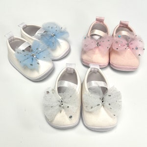 Sparkling Tulle Baby Shoe // Baby Ballerina Shoe, Fancy Baby Shoe