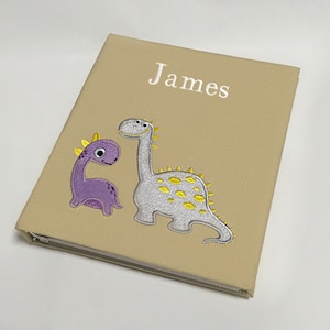 Baby Memory Book in the Baby Dinosaurs Collection // Baby Record Book, Personalized Baby Book, Dino Memory Book, Baby Storage Book