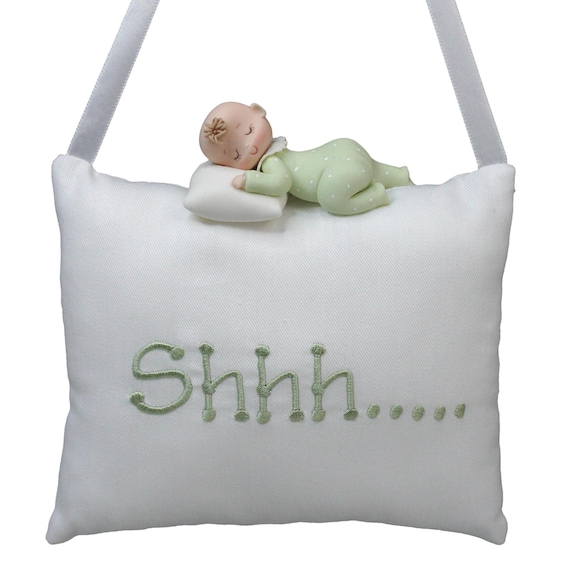 Sweet Dreams Hanging Baby Sleeping Pillow Sleeping Baby Sign Choose your own saying