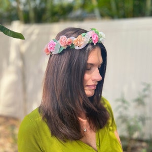 Satin Rose Head Crown