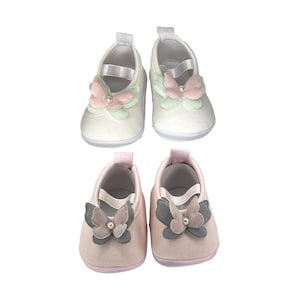 Baby Schuh - Schmetterling mit Perle // Süße Baby Ballett Schuhe