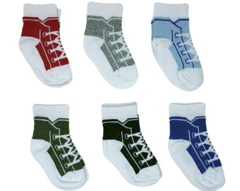 Baby Baseball Socks / Baby Sports theme socks, Available in Size 0-3 and 3-6 months