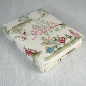 Medium Hardbound Photo Album in the Nursery Rhyme Over the Moon Toile// Personalized Photo Album, Baby Picture Album Holds 208 4x6 photos