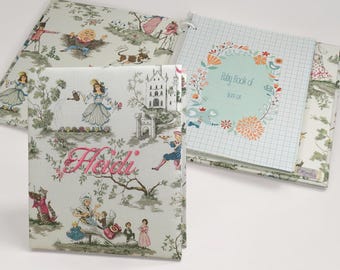 Personalized Nursery Rhyme Toile Baby Memory Book: Mother Goose Over the Moon Fairy Tales