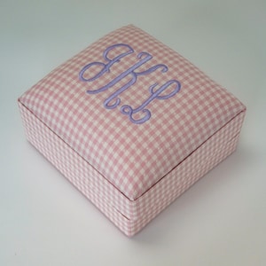 Gingham Cotton Collection-sieradendoos // Gingham-sieradendoos, babybont-sieraden
