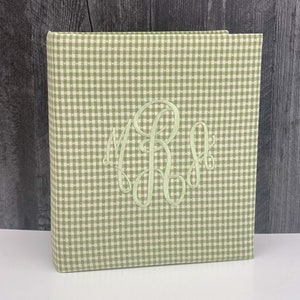 Baby Memory Book in Gingham Cotton // Gingham Baby Book // Cotton Gingham Memory Book // Personalized Memory Book