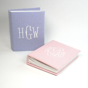 Seersucker Check Cotton Medium Hardbound Photo Album image 1