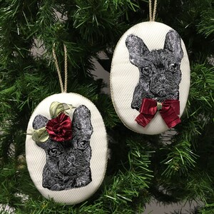 Handmade French Bulldog Holiday Dog Ornament
