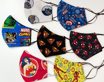 Super Heroes Face Mask (Adult & Children’s Sizes)