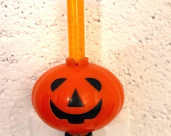 Halloween Pumpkin Bubble Light Night Light, Black Base w ON/OFF Switch