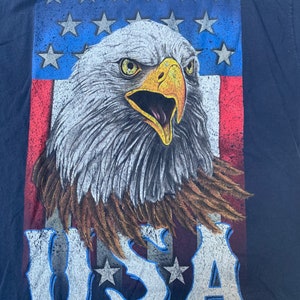 Vintage USA Bald Eagle T Shirt Size XL Awesome Graphic