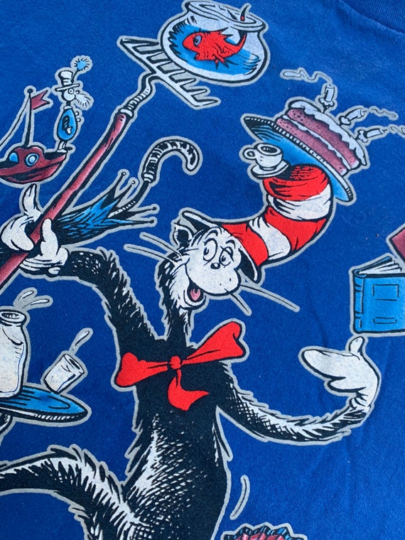 Vintage 90s Dr Seuss Cat in the Hat T Shirt Size Large Quality Made in USA Lifes a Great Balancing Act Etsy UK