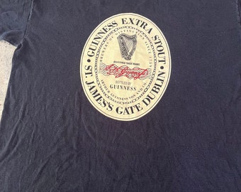 Camiseta Guinness Extra Stout Beer Talla 2XL Negra con Himno Natural