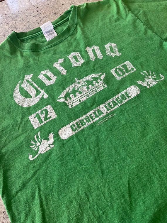 Vintage Corona Beer Cerveza League T Shirt Size M… - image 7