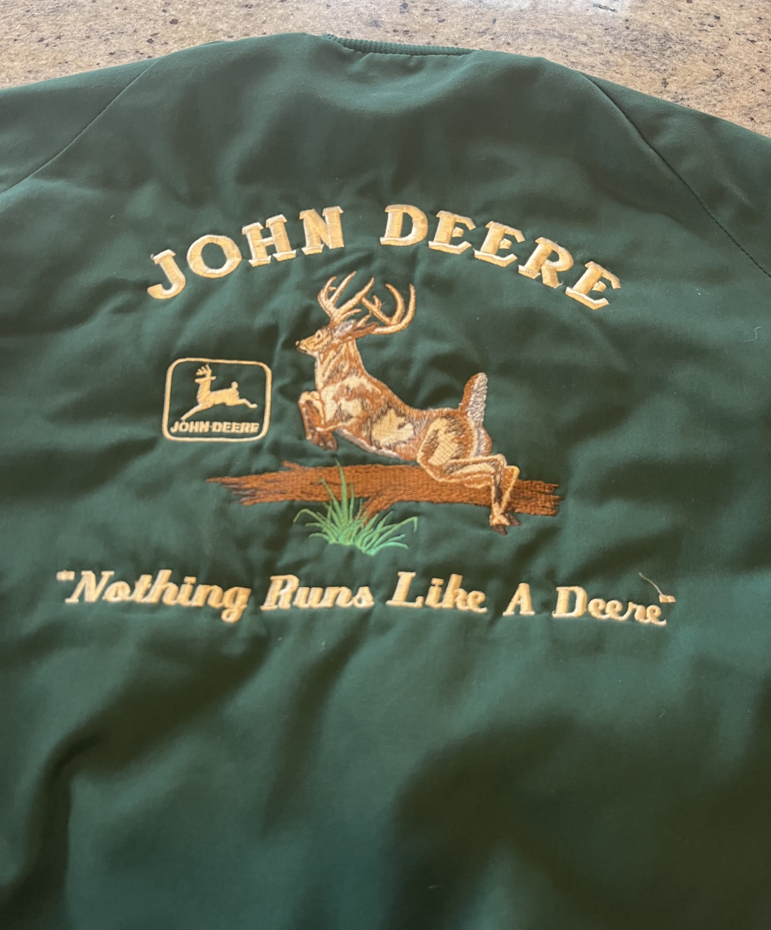 Vintage 1980s John Deere Jacket Size XL Awesome Embroidered