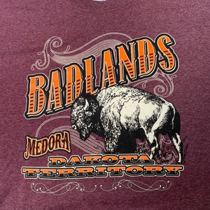 Badlands National Park South Dakota Territory Medora Size Large Buffalo Bison Graphic