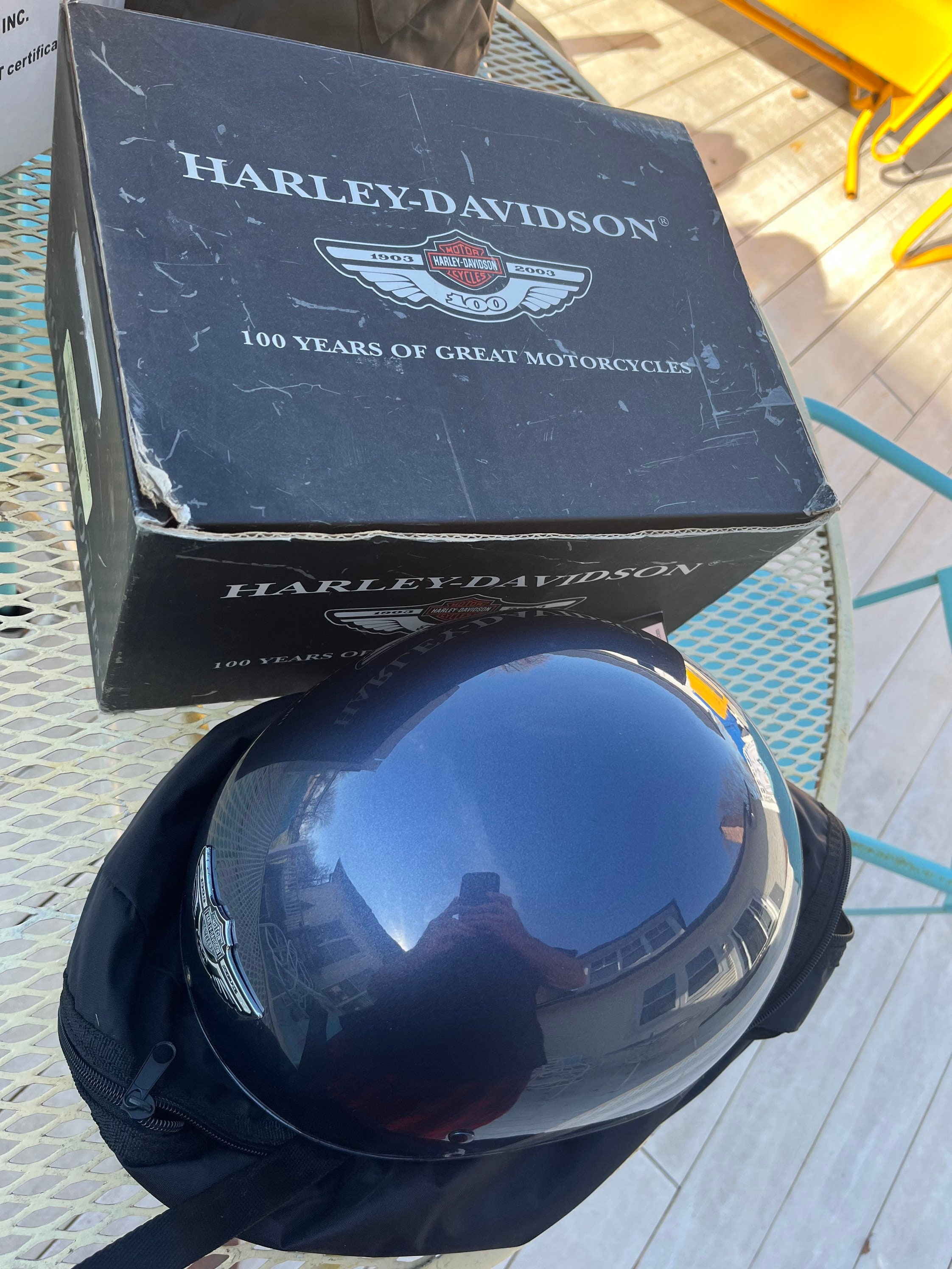 Harley Davidson Motorcycle Half Helmet Size Small With Box Harley Davidson HD-S1V Half Helmet Size S Small w/ box  main image 2