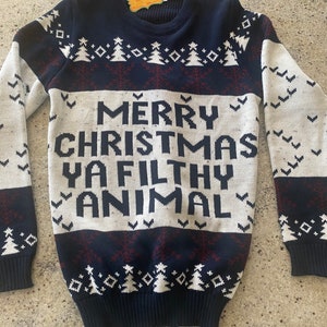 Home Alone Christmas Sweater ** Merry Christmas Ya Filthy Animal ** Size Small