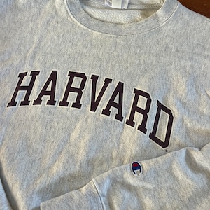Vintage Harvard University Champion Brand Reverse Weave Size Medium Crewneck Sweatshirt Nice