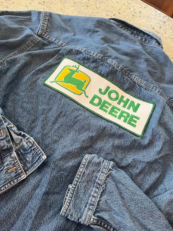 Vintage John Deere Denim Button Up Shirt / Jacket 