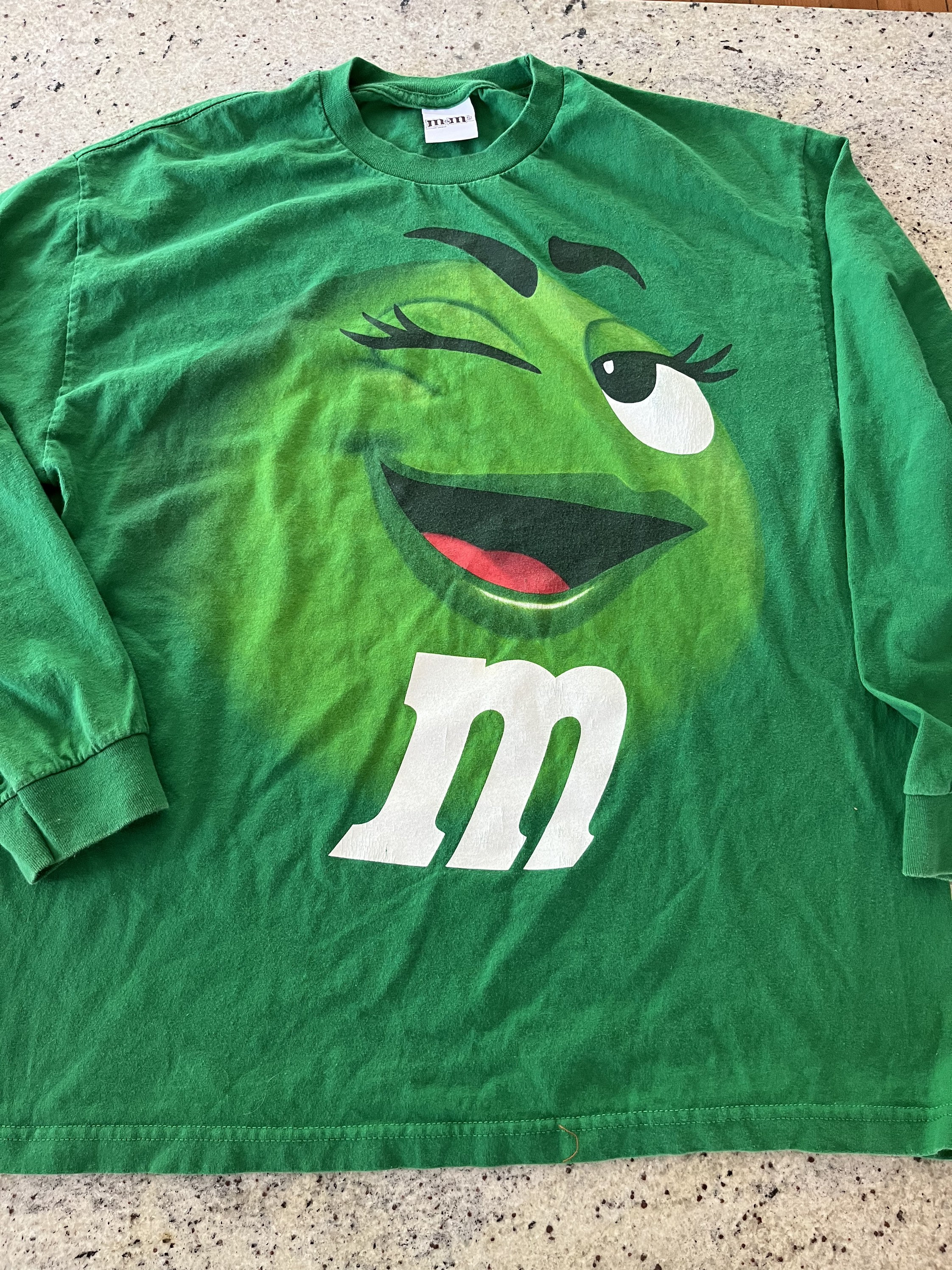 Green M & Ms Long Sleeve T Shirt Size XL Wink Wink Nice