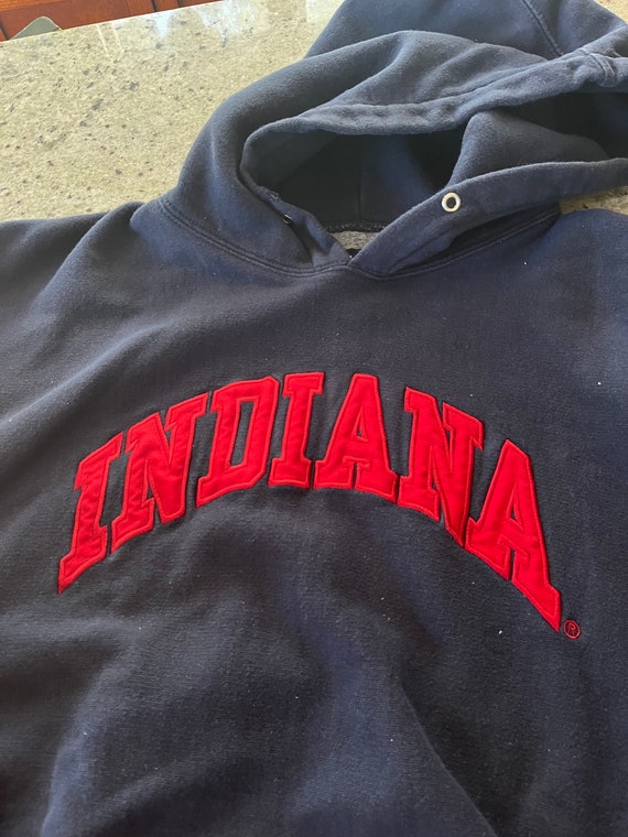 Vintage Indiana Reverse Weave Hoodie Sweatshirt S… - image 9