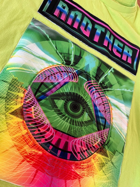 Vintage Another Dimension T Shirt Size Large Awesome 3D Graphics View 3