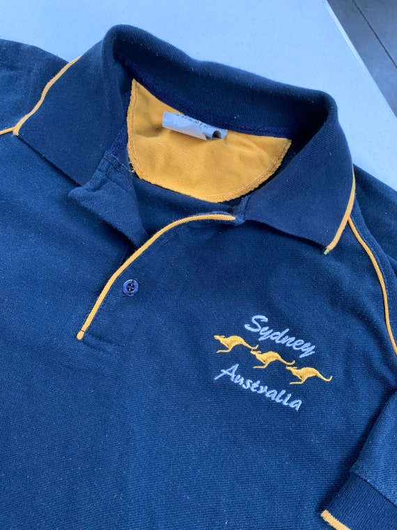 Embroidered Etsy Australia Logo Size Polo Quality Large Sydney Shirt - Kangaroos