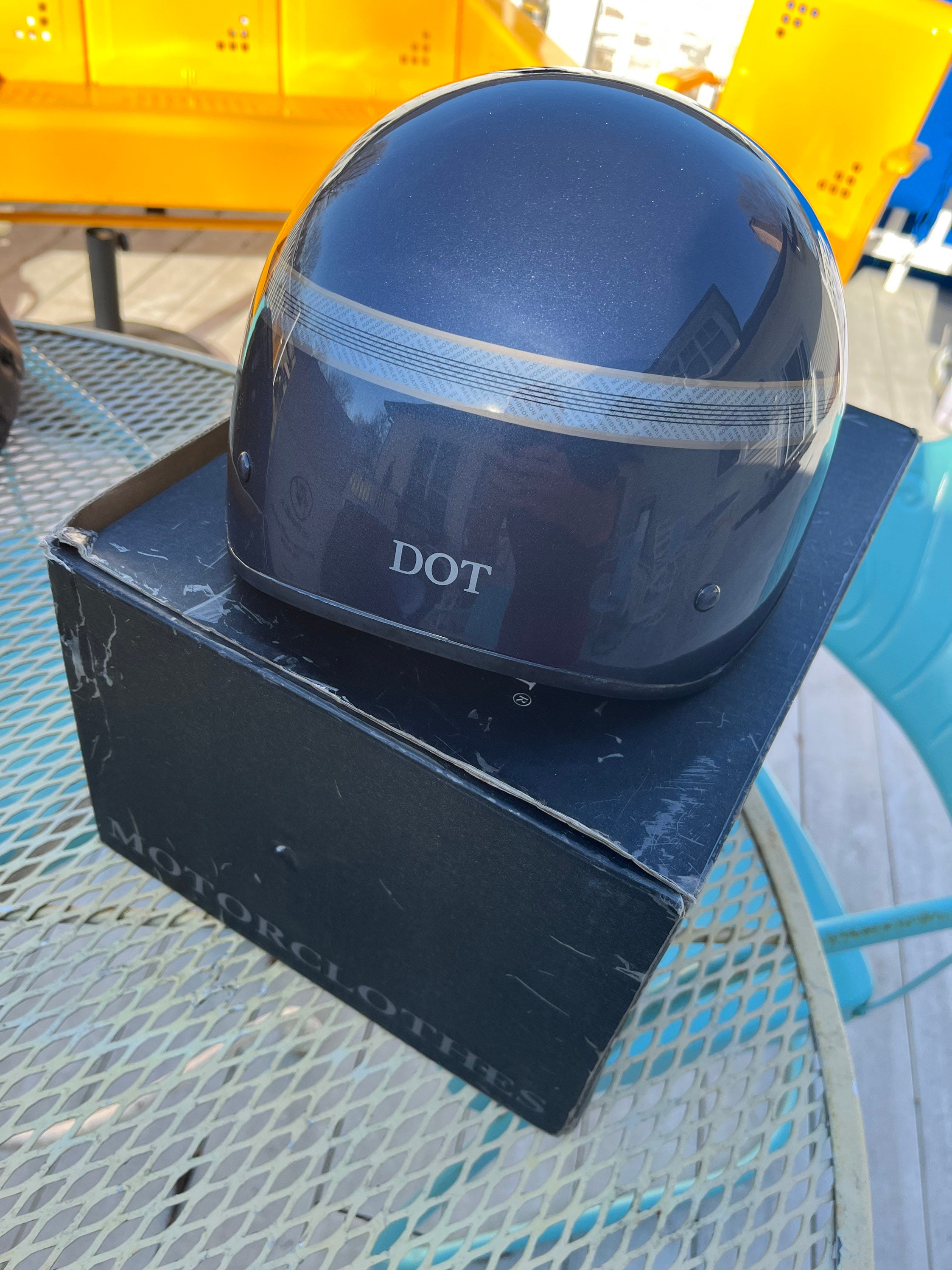 2003 Harley Davidson 100th Anniversary Half Helmet Blue & Gray Size Extra  Small XS - Etsy