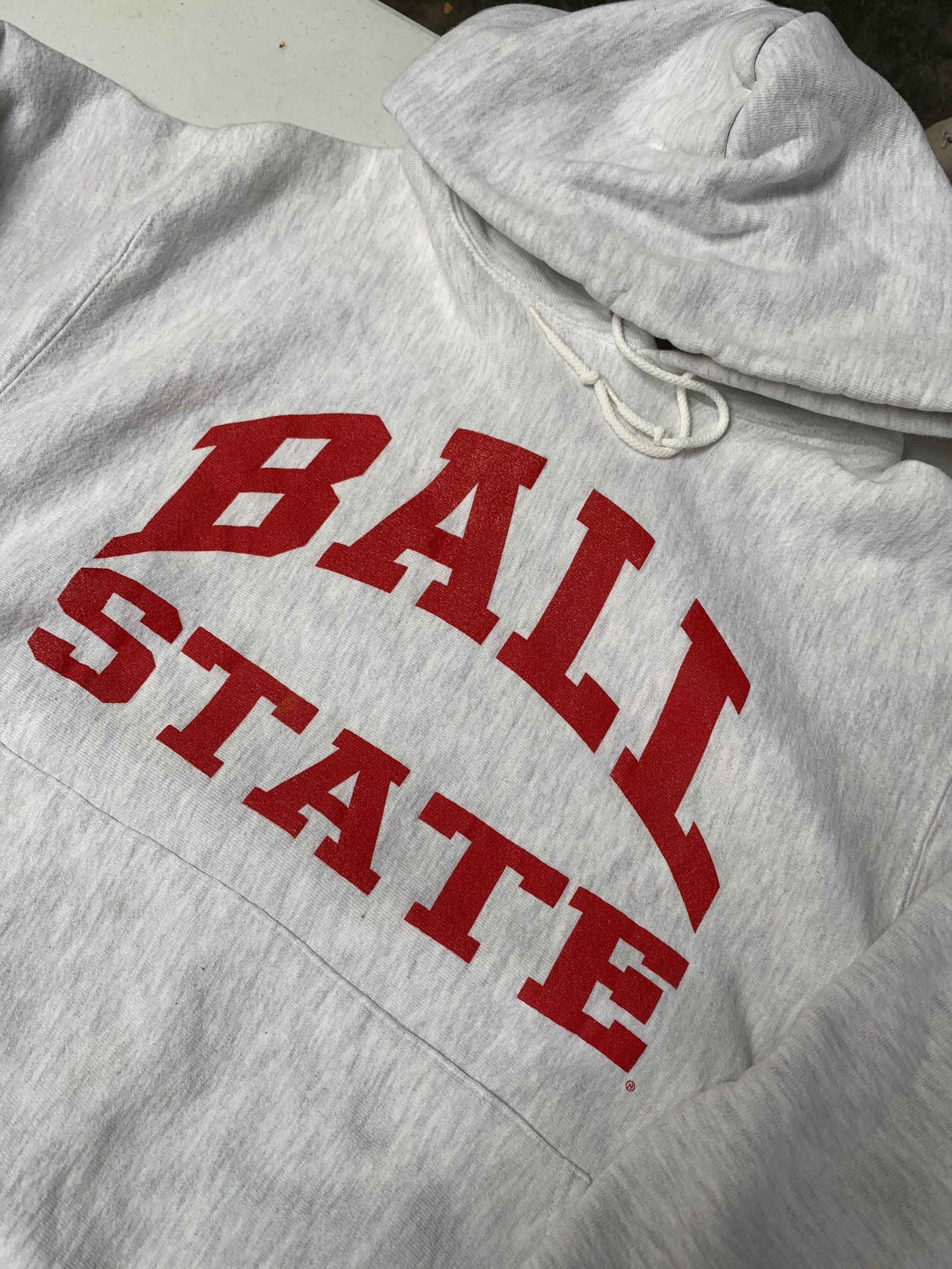 Vintage 90s Ball State Hoodie Sweatshirt Size XL Premium