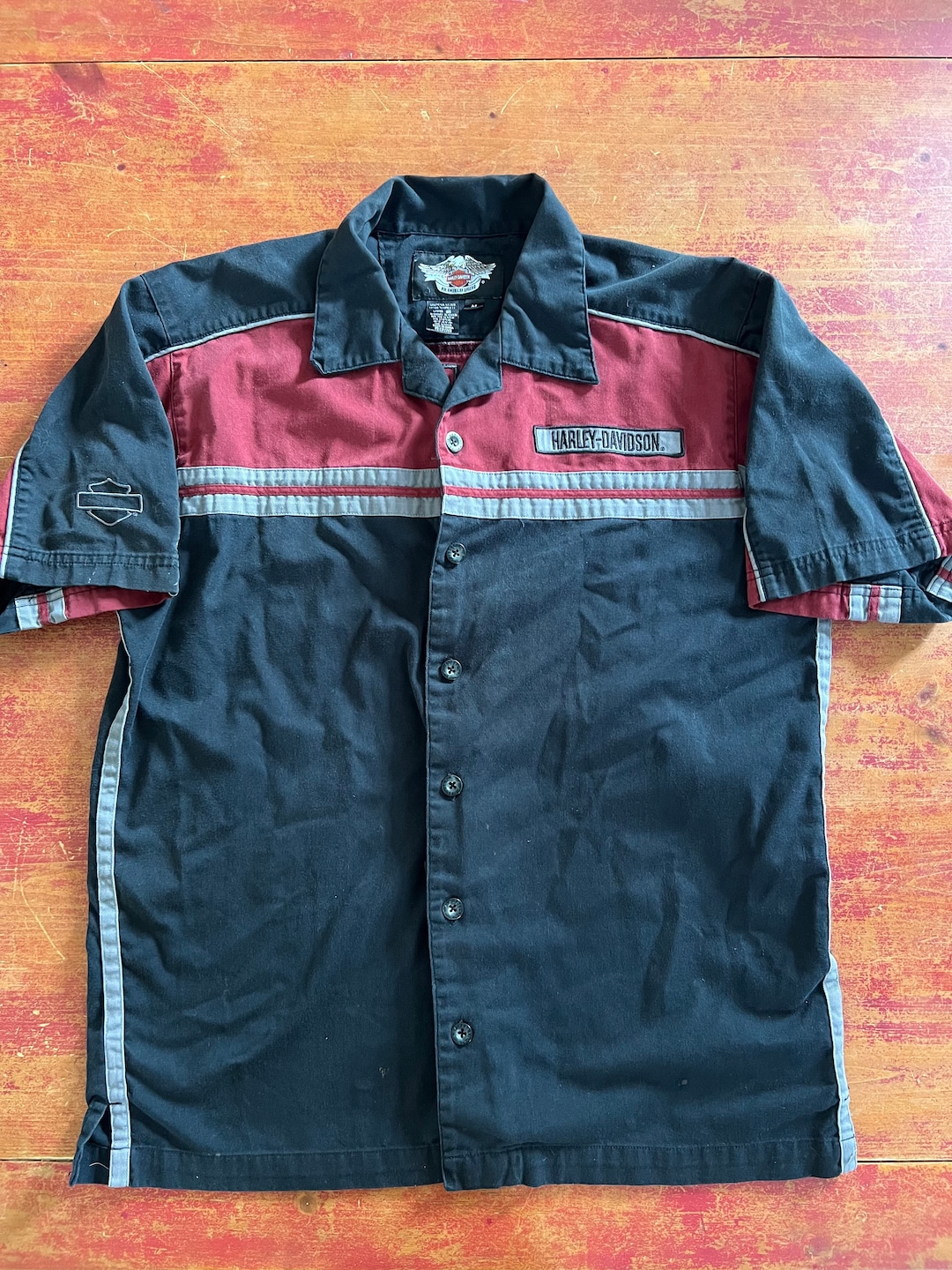 Harley davidson button up short sleeve shirts deals