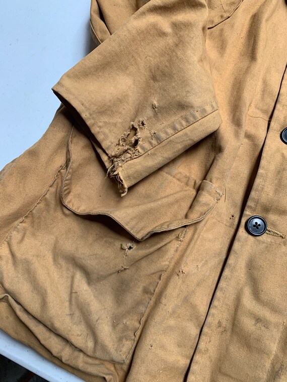 Vintage 70s Hunting Jacket Duck Canvas Distressed… - image 3