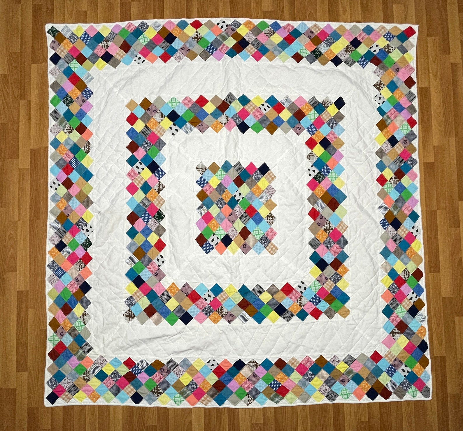 Vintage Handmade Boston Commons Pattern Quilt Multicolor Etsy